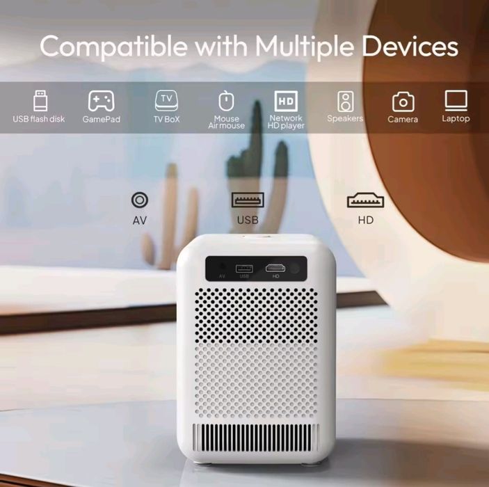 Портативний проектор Byintek U4 Smart Android, Wi-Fi, захист від пилу.