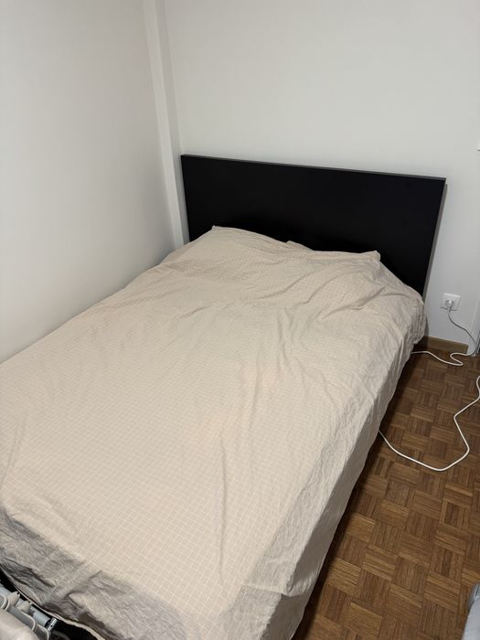 Cama IKEA MALM 140x200 + Gavetas + Estrado + Colchão Molaflex