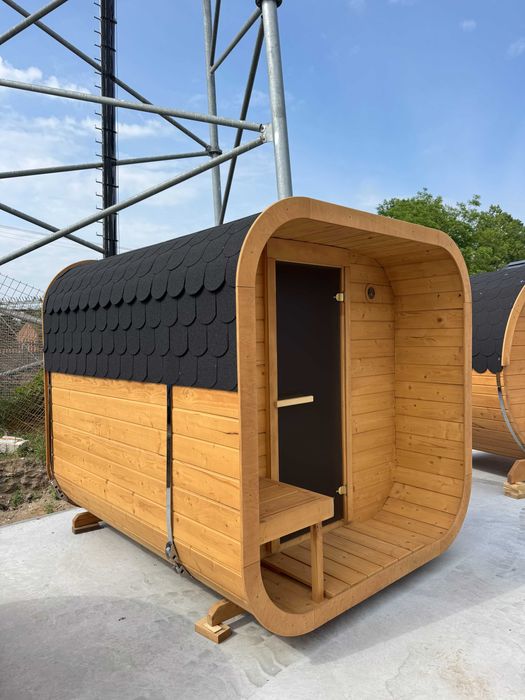 Sauna ogrodowa Studio Quadro RELAX 270 cm | Taras + piec do wyboru | Od ręki
