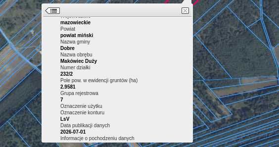 Las 3 hektary Makówiec Duży gmina Dobre