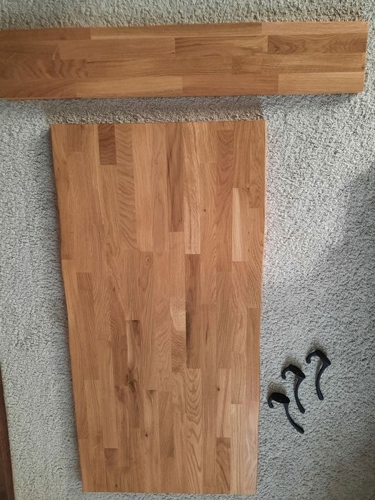 Dębowy wieszak, półka