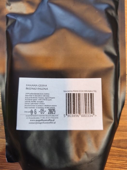 Kawa ziarnista Panama Geisha 100 g.