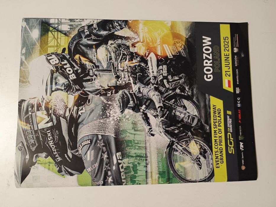 Nowy niewypelniony program żużel 2025 FIM SPEEDWAY GRAND PRIX - SGP Gorzow 21.06.2025