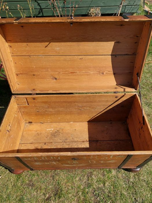 Skrzynia drewniana antyk 1830 rocznik