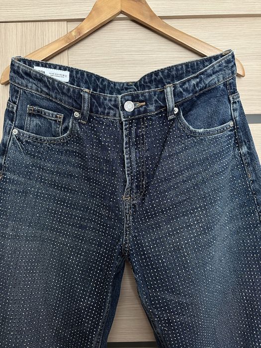 Zara relaxed MID-RISE TRF sparkle jeans