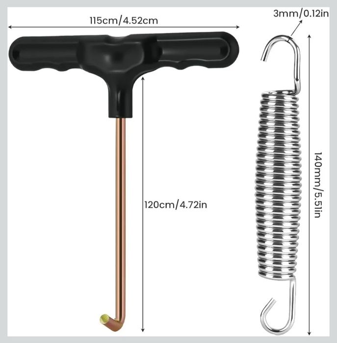 8 sztuk sprężyn do trampoliny 14cm