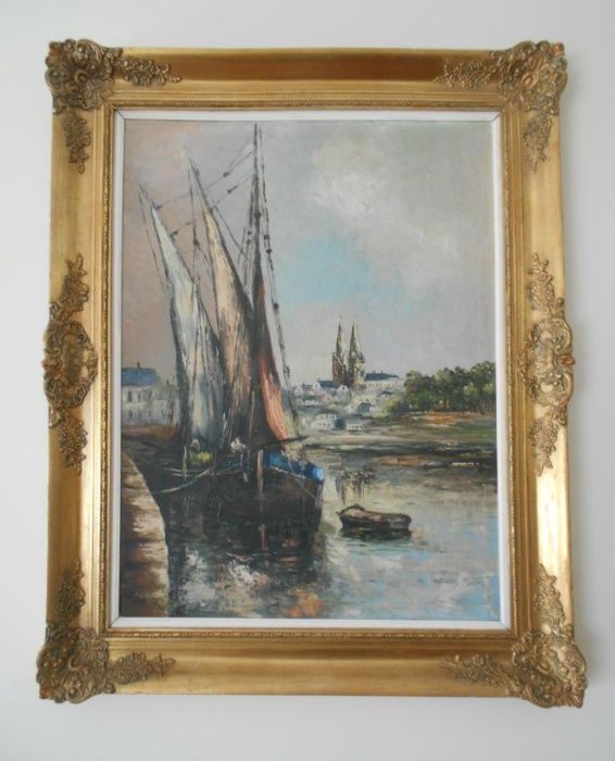 Belíssimo ORIGINAL assinado DE SMET, com luxuosa moldura de aparato.
