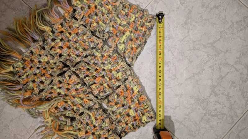 Chaile / mini poncho feito à mão