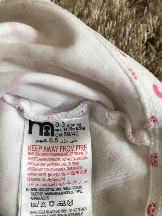 Zestaw pajacyków dla dziewczynki