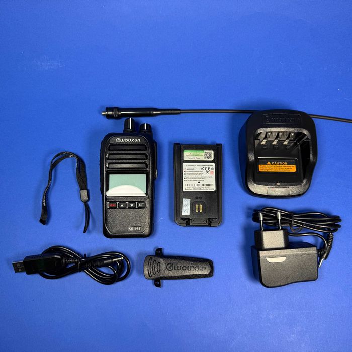NOWOCZESNY i PANCERNY radiotelefon WOUXUN KG-978 66-88Mhz, antena, stacja, 5W,