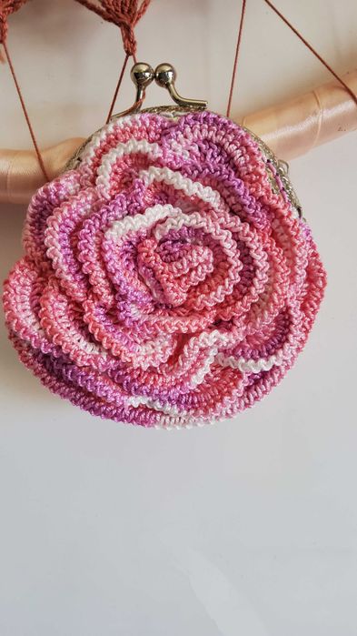 Porta-moedas em crochê