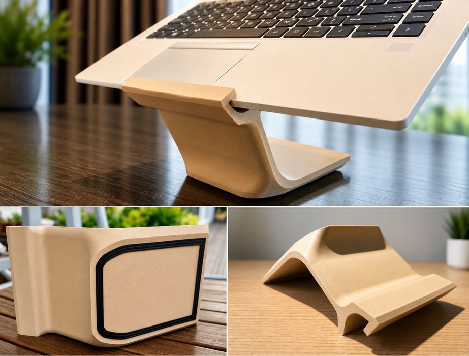 Suporte Ergonômico para Notebook – Impresso em 3D