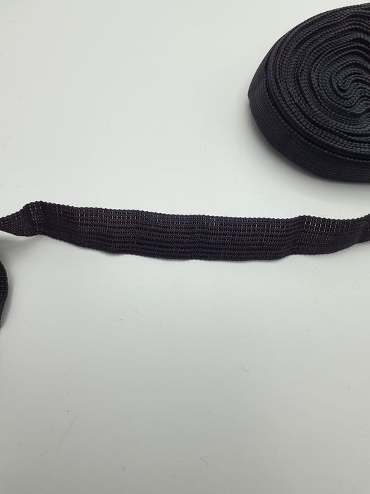 Tasiemka poliester czarna kupon 10 m.x 1,50 cm.
