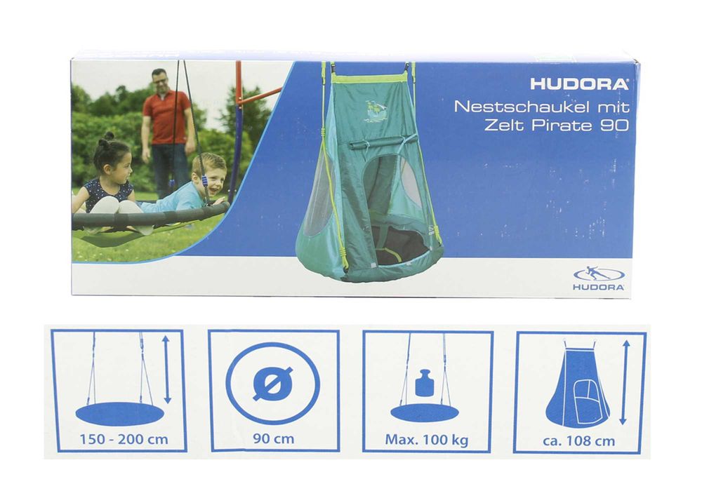 HUDORA HUŚTAWKA pełne GNIAZDO BOCIANIE 100kg kpl. namiot domek