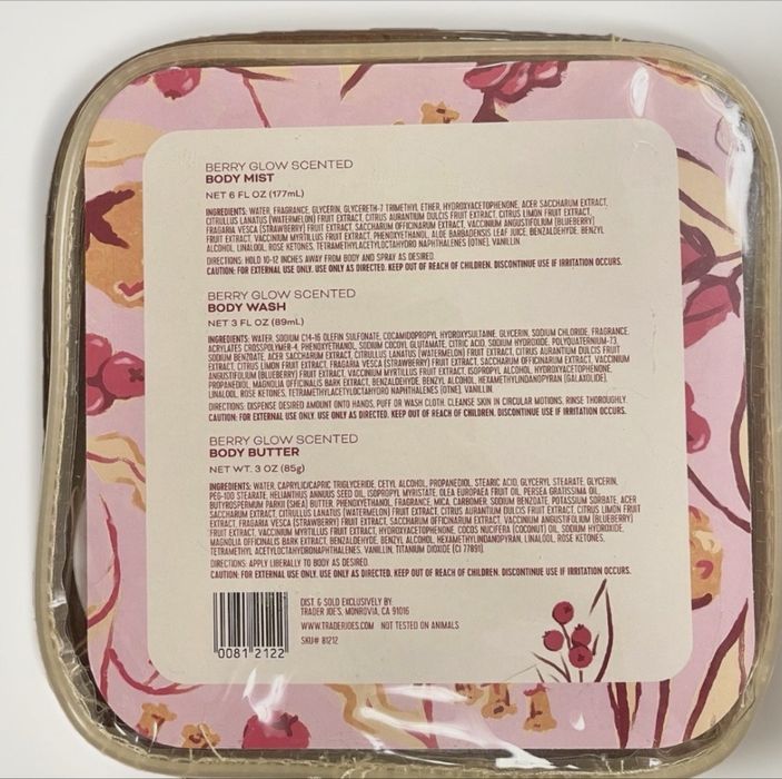 Набор для тела Trader Joe's Berry Glow Body Set