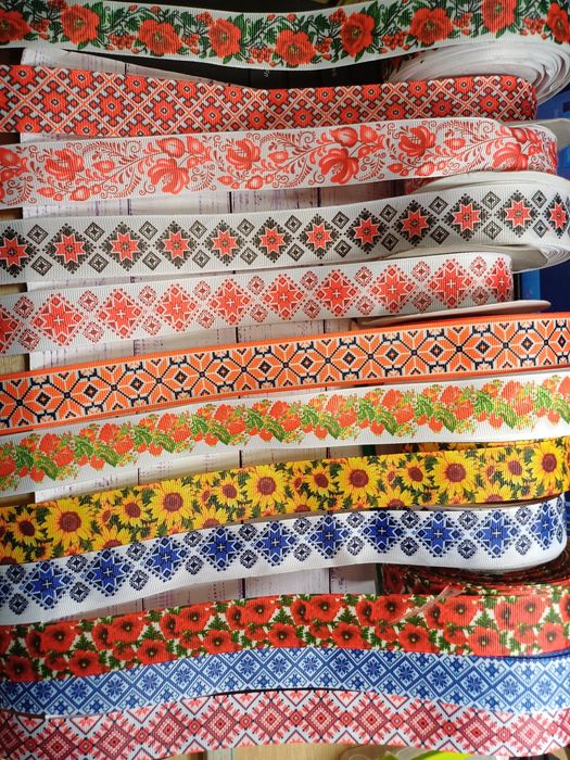 Репсовые ленты с рисунком