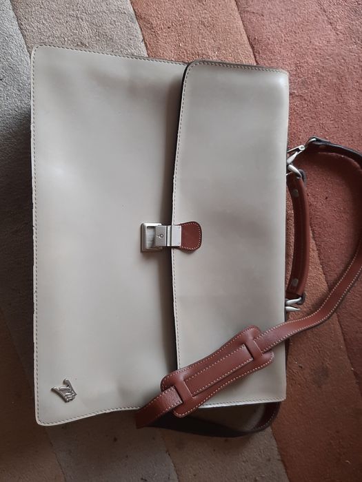 Mala em pele couro  para portatil ou documentos nova