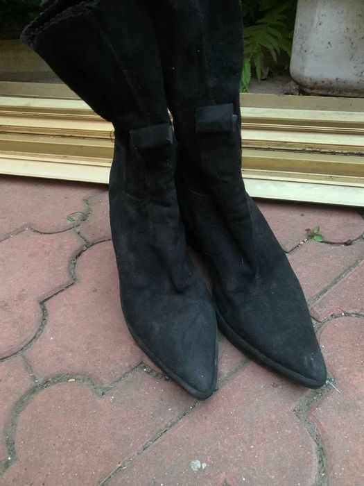 Сапожки женские замш