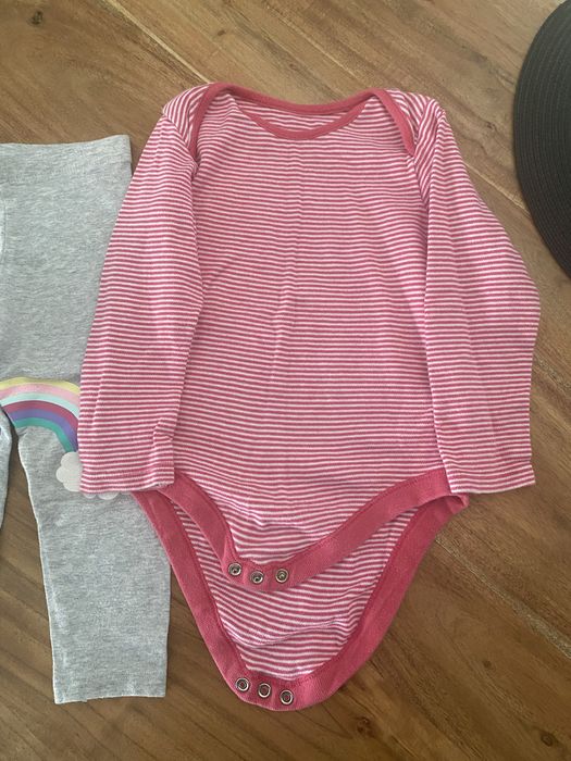Leggins e body rosa menina