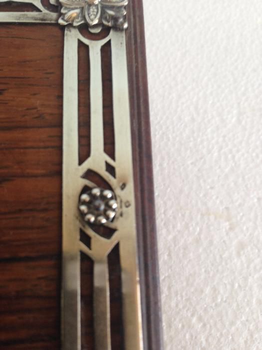 caixa cigarreira pau santo e prata