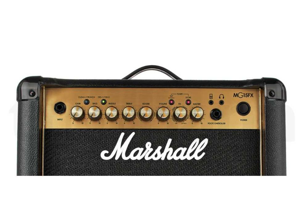 Wzmacniacz gitarowy Marshall MG15fx combo, gratis stojak na 3 gitary
