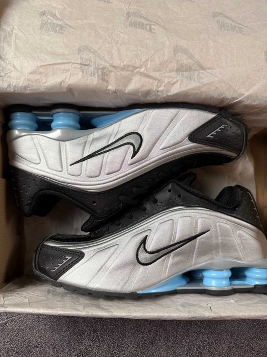 ‼️Кросівки Nike Shox R4 Light Grey Blue Black