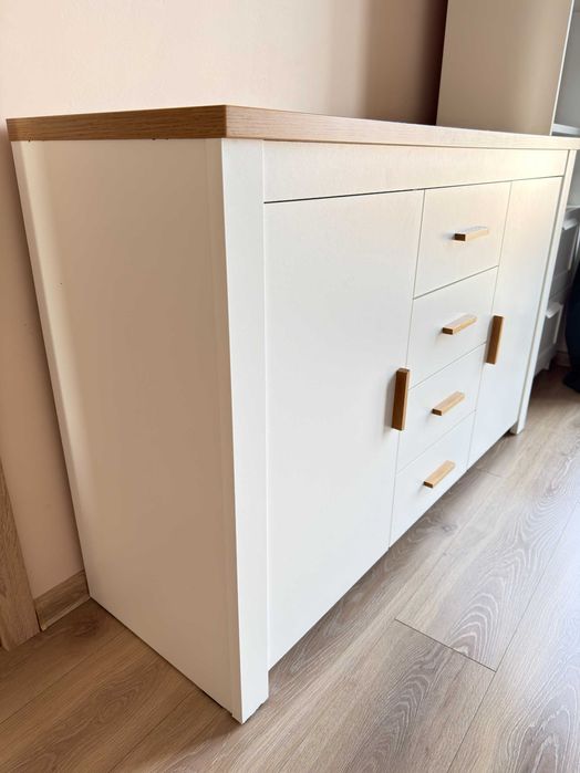 Komplet mebli do sypialni - łóżko 160×200 + 2 szafki + komoda