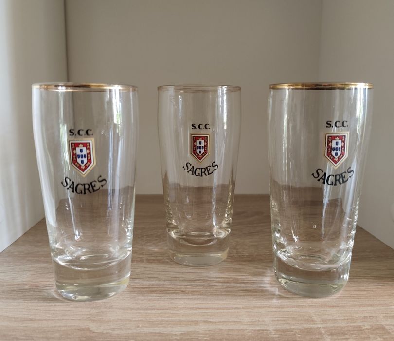 Copos de Cerveja Sagres antigos para colecionadores