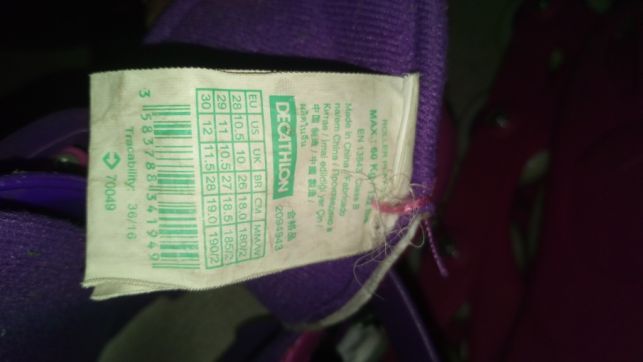 Patins em linha menina 28-30