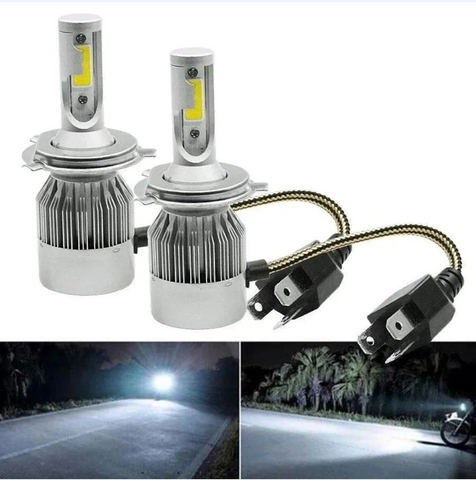 Автолампа автолампы led светодиодные  H1 h3 h4 h7 8 9 h11 c6 с кулером