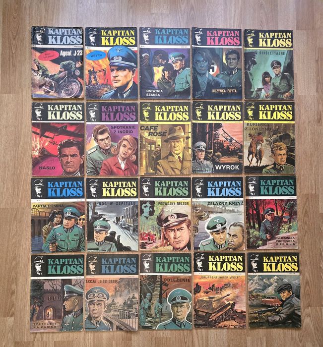 20 x KAPITAN KLOSS.  1 wydania. Bdb-. Unikaty