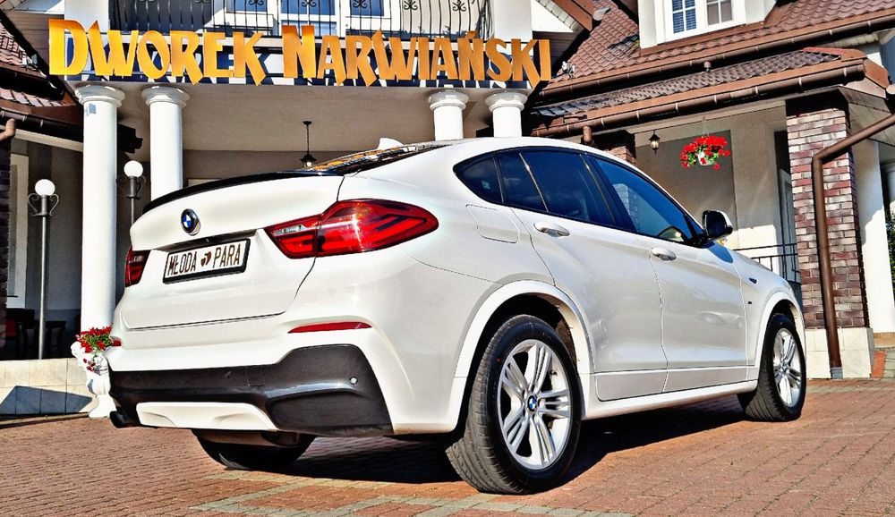 Auto do ślubu Mercedes E AMG oraz  BMW X4M  biały idealny  na wesele!