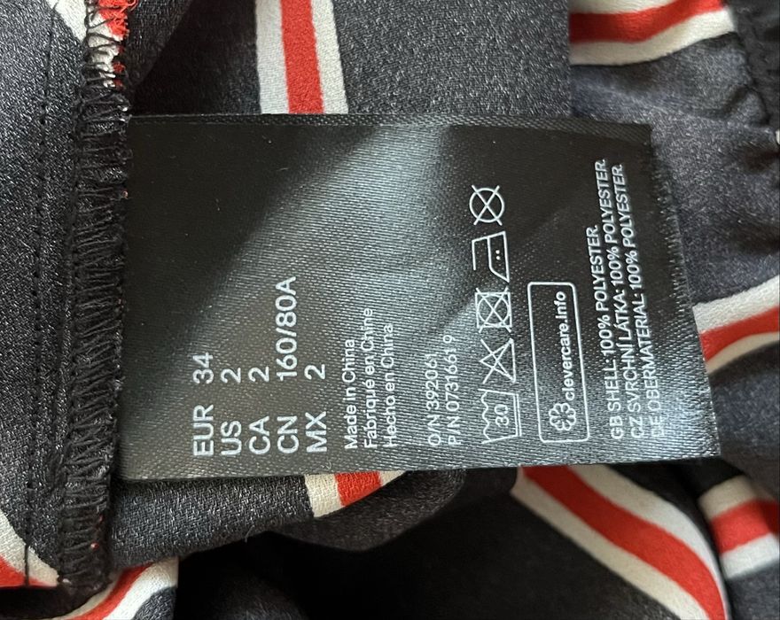 Krótka bluzka w paski H&M
