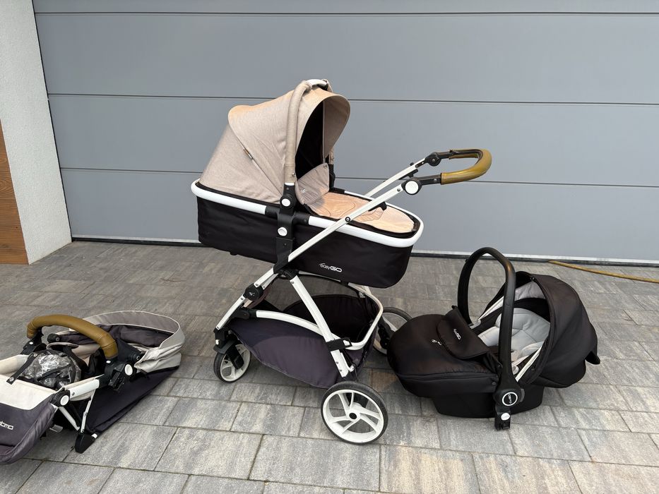 Wózek 3w1 Easy Go Optimo beżowy