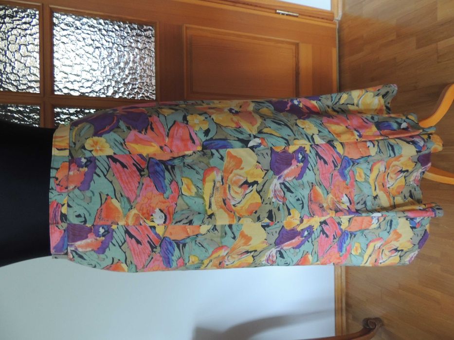 Letni kostium damski, garsonka wiskoza + bawełna rozmiar 38 40