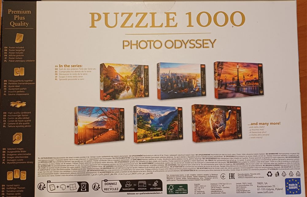 Puzzle 1000 elementów nowe