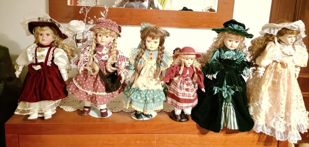 6 Bonecas porcelana