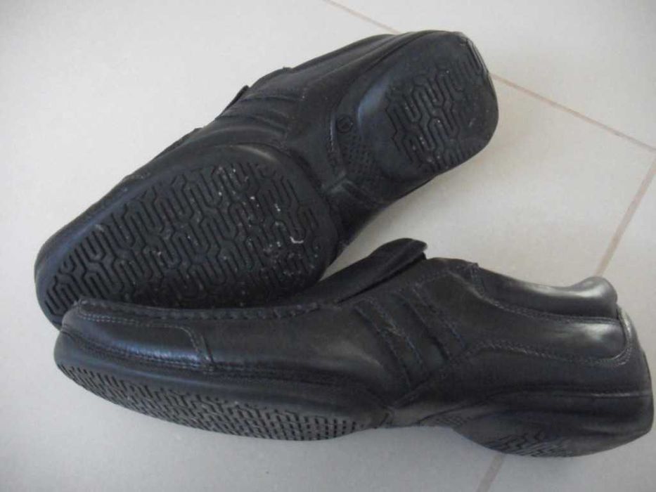 Buty mokasyny skórzane czarne  firmy Wojas , 41 , 26cm