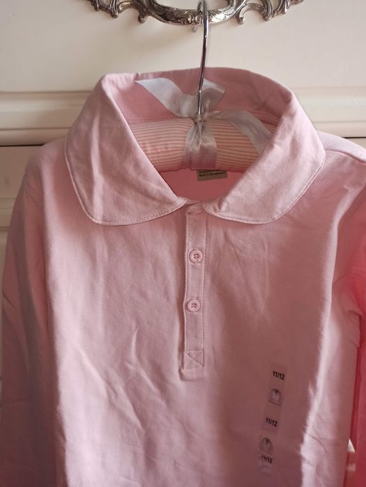 Camisola de Gola Zippy Rosa com manga princesa– Nova