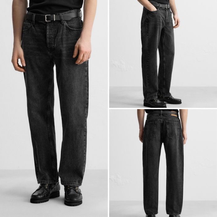 Джинси ZARA, BERSHKA Straight Чоловічі Прямі Оригінал Джинсы Мужские Черные Зара Бершка