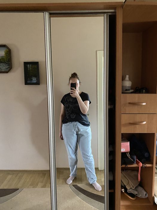 Джинси батал жіночі голубі 3ХЛ 4ХЛ на бедра 130 прямі mom мом