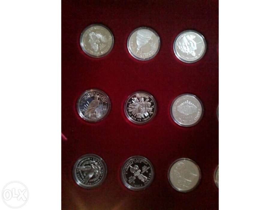 Moedas prata dolar americano