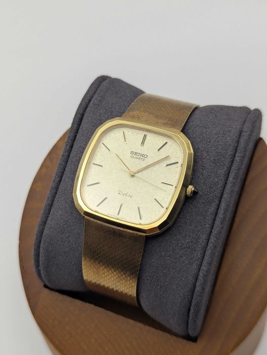 Seiko Quartz Dolce 6030-5200 - Колекційний позолочений годиник