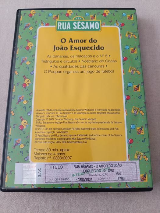 DVD rua sésamo   .