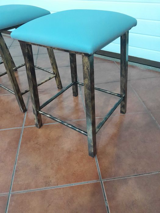 6 bancos estofados napa