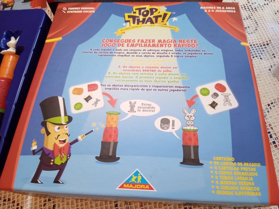 Jogo de mesa equilíbrio, novo: Top That!  Mr Magic