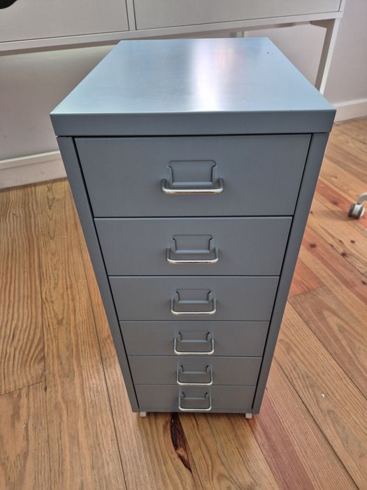 Gaveteira Metálica com Rodas IKEA Helmer – 6 Gavetas (reservado)