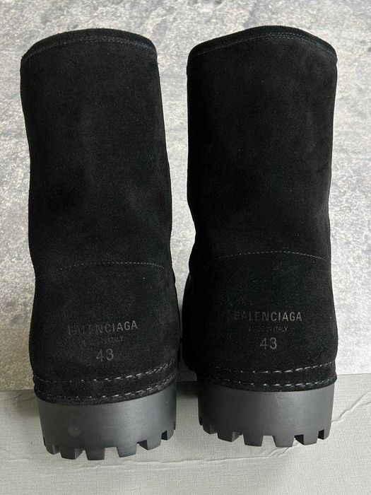 BALENCIAGA ALASKA High Fur Boots black ботинки чоботи чорні сапожки