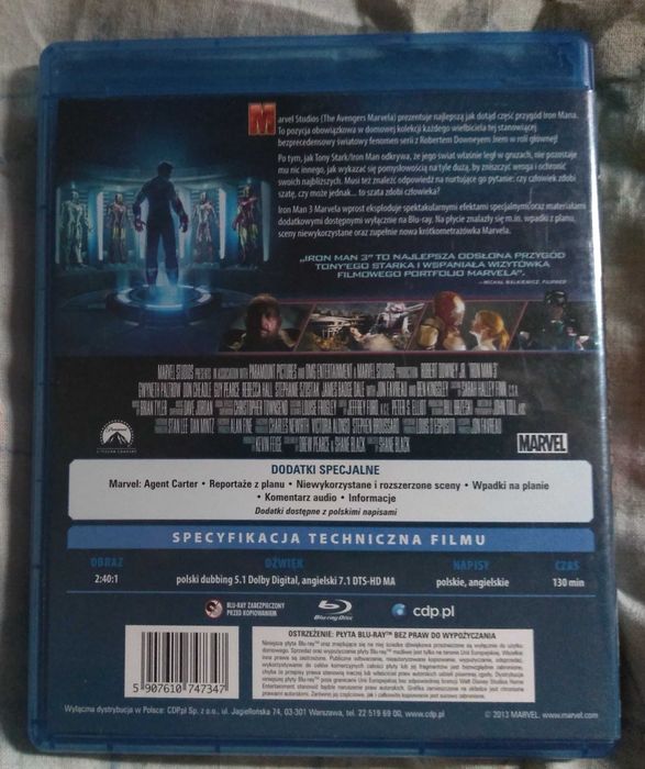 Iron Man 3 / Idealna / Blu-Ray / Dubbing PL /