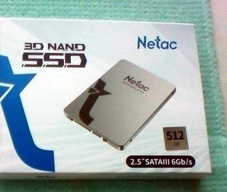 Диск SSD Netac N530S 512 Gb Гб SATA для ноутбука НОВЫЙ металл